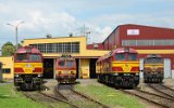 Rail Polska M62M-017, 140 059 (�koda 12E von 1957), M62-1209 und M62-1708 am 27.06.2010 in W�osienica.
