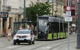 Am 01. August 2022 fuhr auch auf der R�ckfahrt von Piaski Richtung Katedra ein Verkehrsmeister des MZK vor dem ersten Triebwagen.