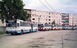 Sibiu Straßenbahn- und Obusdepot 1998.